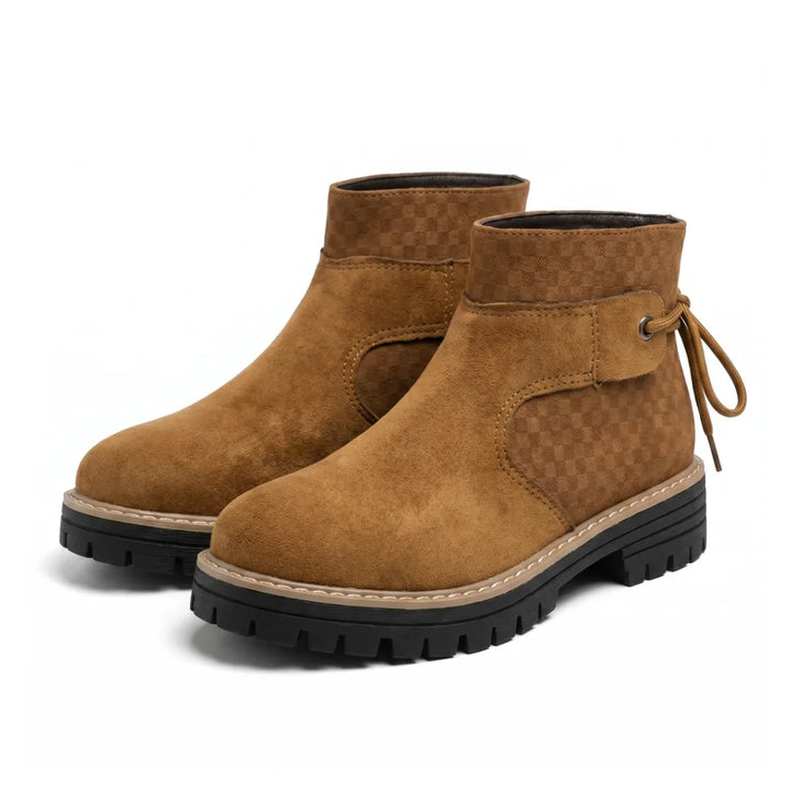 Maria | Women's Ankle Booties - Color:Brown;Size:36
