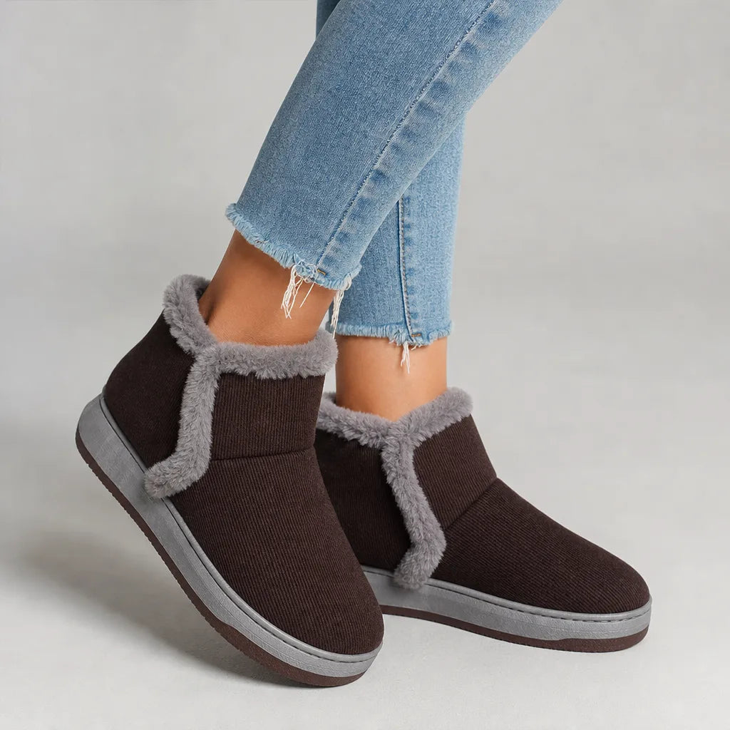Mariam | Women's Orthopedic Winter Boots  - Color:Brown;Size:35