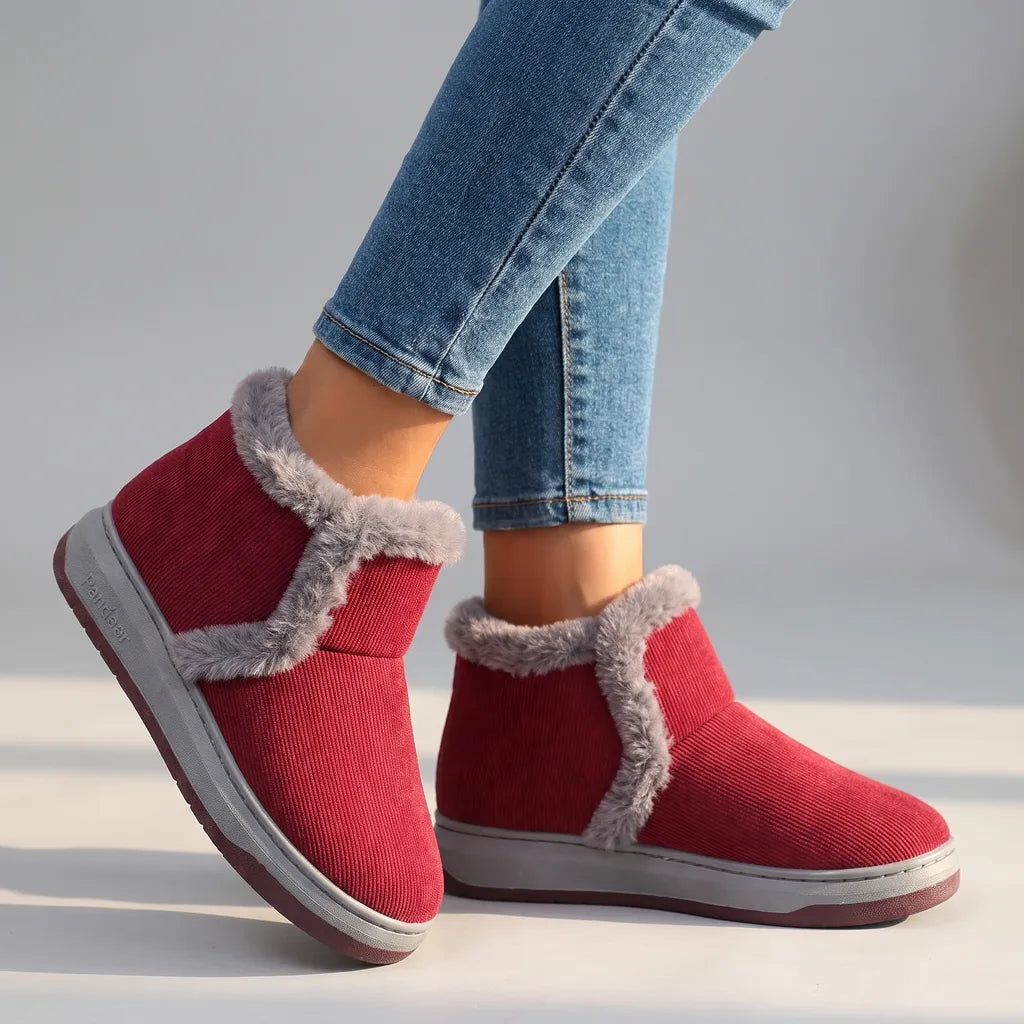 Mariam | Women's Orthopedic Winter Boots  - Color:Red;Size:35