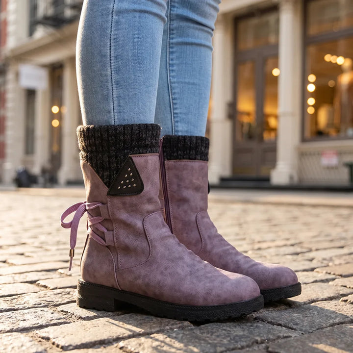 Women's Purple Willoughby Chunky Mid-Calf Boots