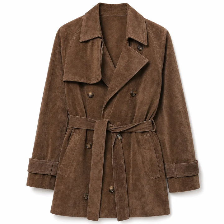 Women's Brown Brandt Belted Short Jacket