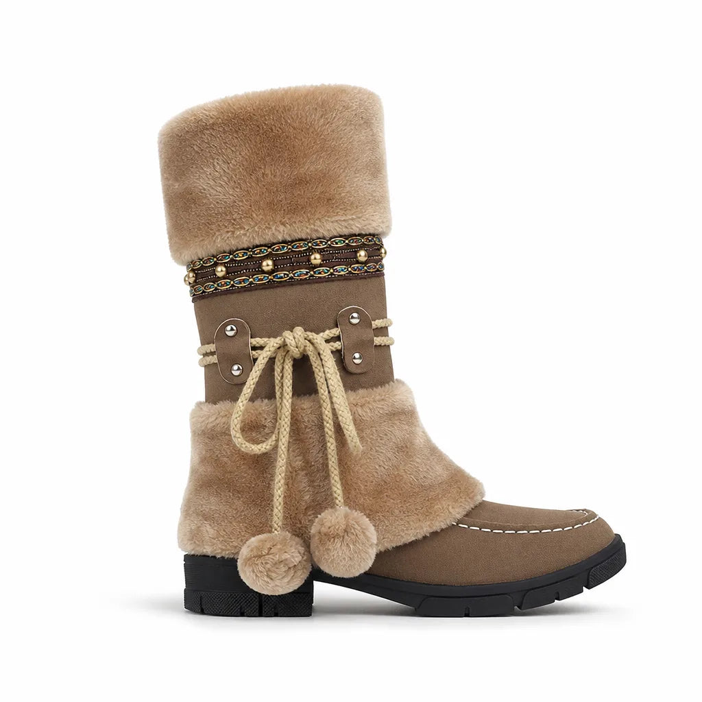 Women's Marigold Fur Trim Boots