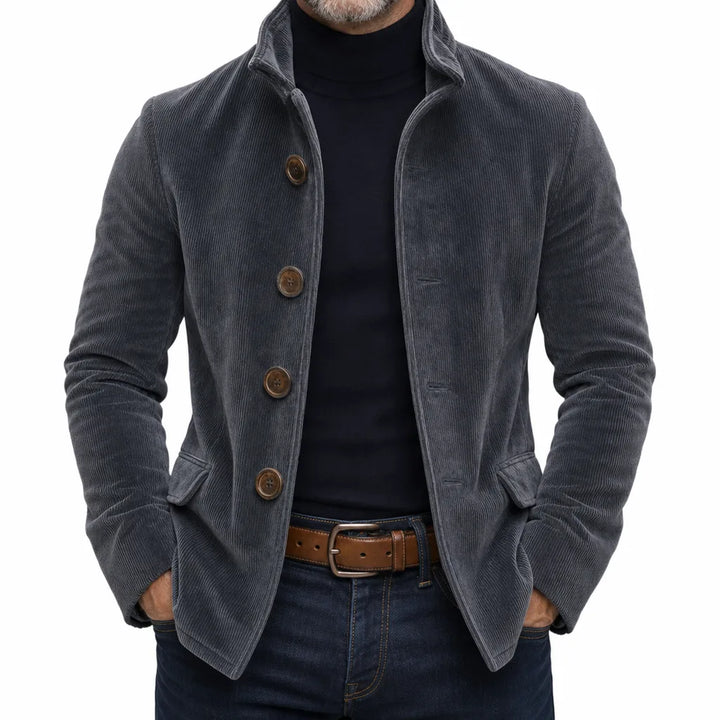 Marius | Stylish Warm Corduroy Jacket for Fall - Color:Gray;Size:XS