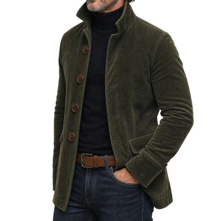 Men's Green Whiting Button Pocket Jacket