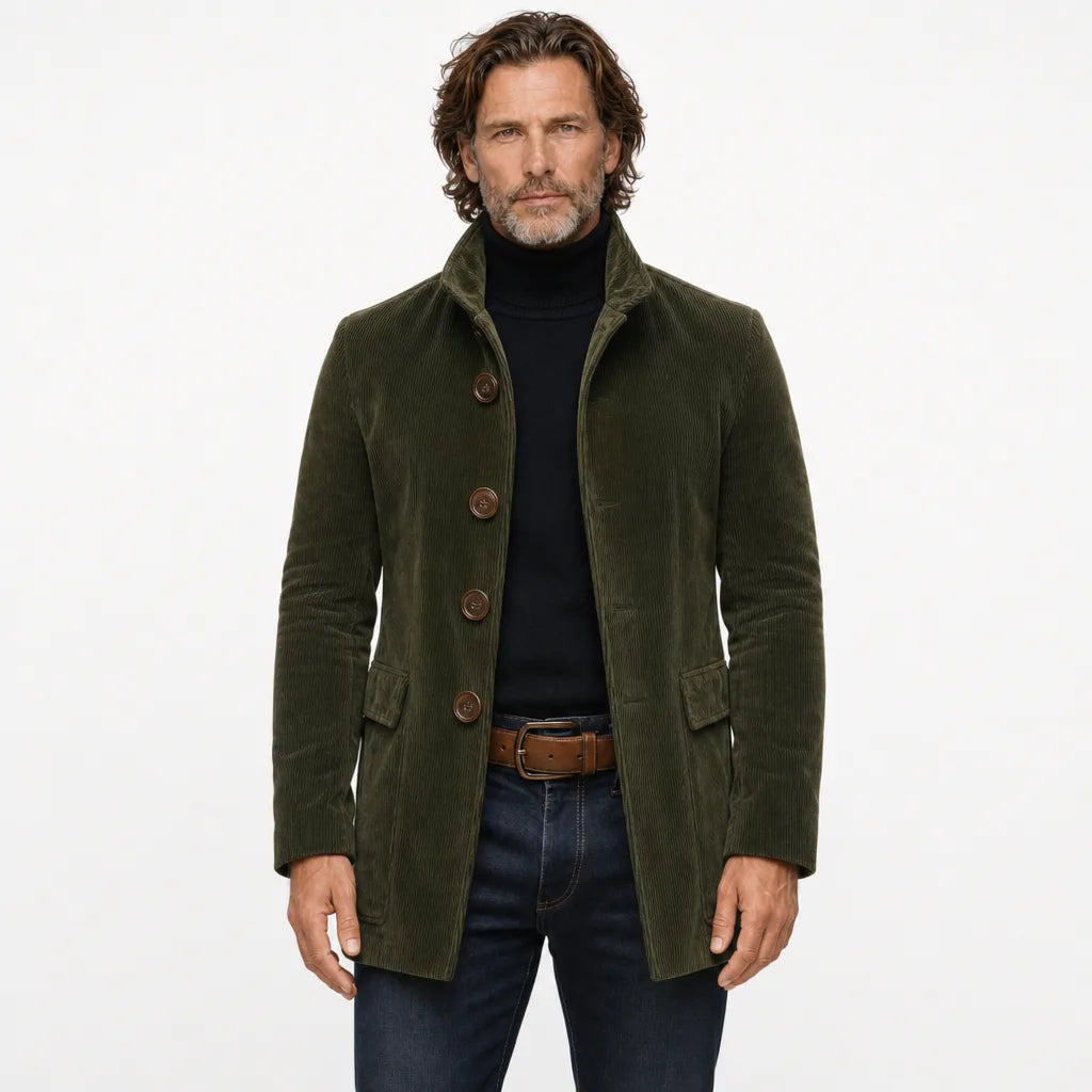 Men's Green Marius | Stylish Warm Corduroy Jacket for Fall