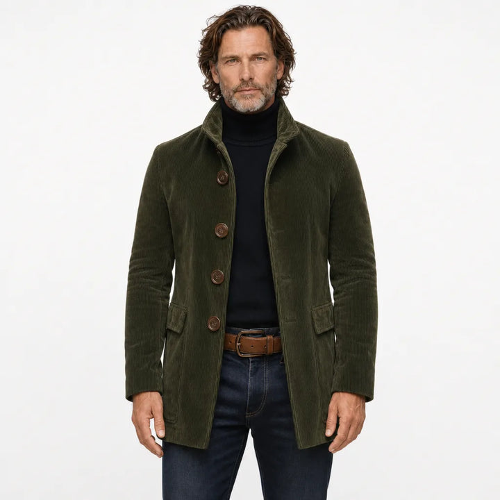 Men's Green Marius | Stylish Warm Corduroy Jacket for Fall
