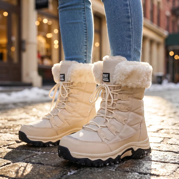 Marnie | Warm Waterproof Winter Snowboots - Color:Beige;Size:36