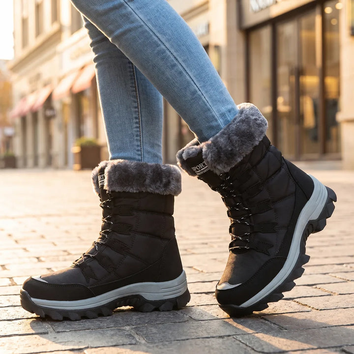 Marnie | Warm Waterproof Winter Snowboots - Color:Black;Size:36