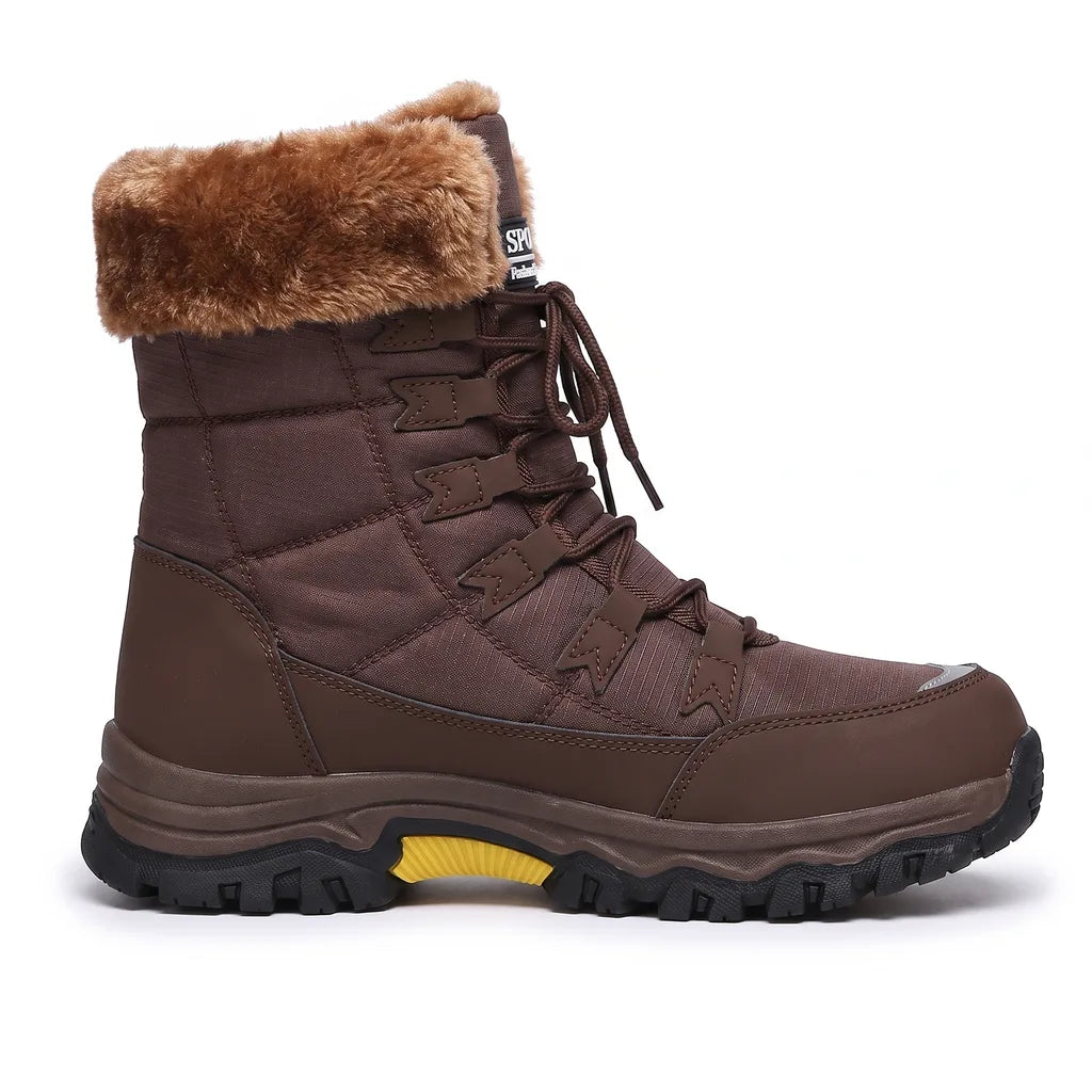 Women's Brown Dean Mid Calf Snow Boots