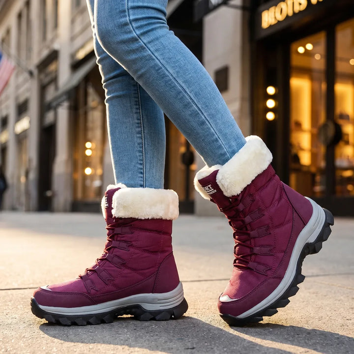 Marnie | Warm Waterproof Winter Snowboots - Color:Purple;Size:36