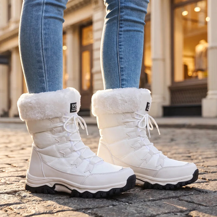 Marnie | Warm Waterproof Winter Snowboots - Color:White;Size:36