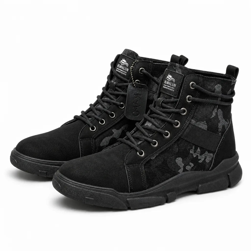 Martin | Men's Camo Winter Boots - Color:Black;Size:39