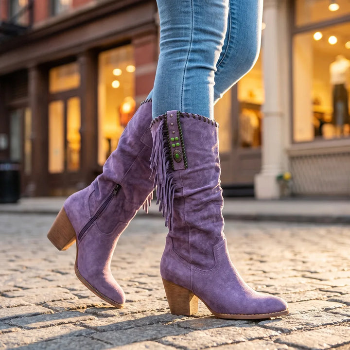 Matilda | Women's Orthopedic Boots for Fall - Color:Purple;Size:35