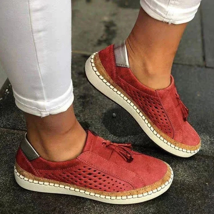 Matilda | Women's Orthopedic Comfort Shoes - Color:Red;Size:35