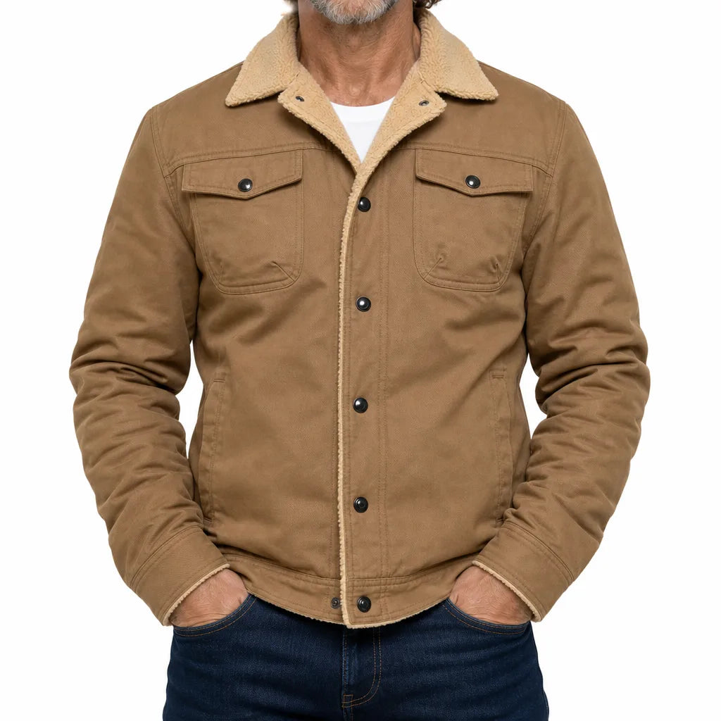 Men's Khaki Maxwell | Men's Sherpa Lined Bomber Jacket -No match