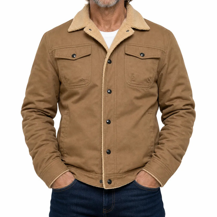 Men's Khaki Maxwell | Men's Sherpa Lined Bomber Jacket -No match