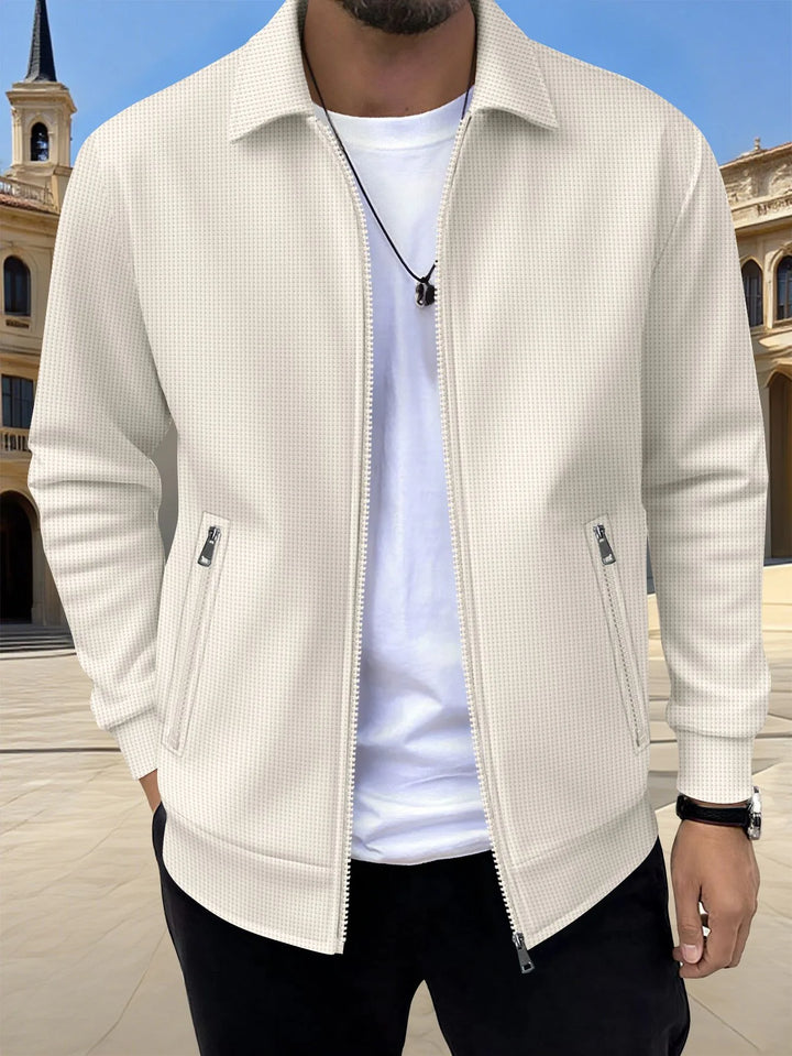 Maxwell | Men's Tailored Knit Cardigan - Color:Apricot;Size:XS