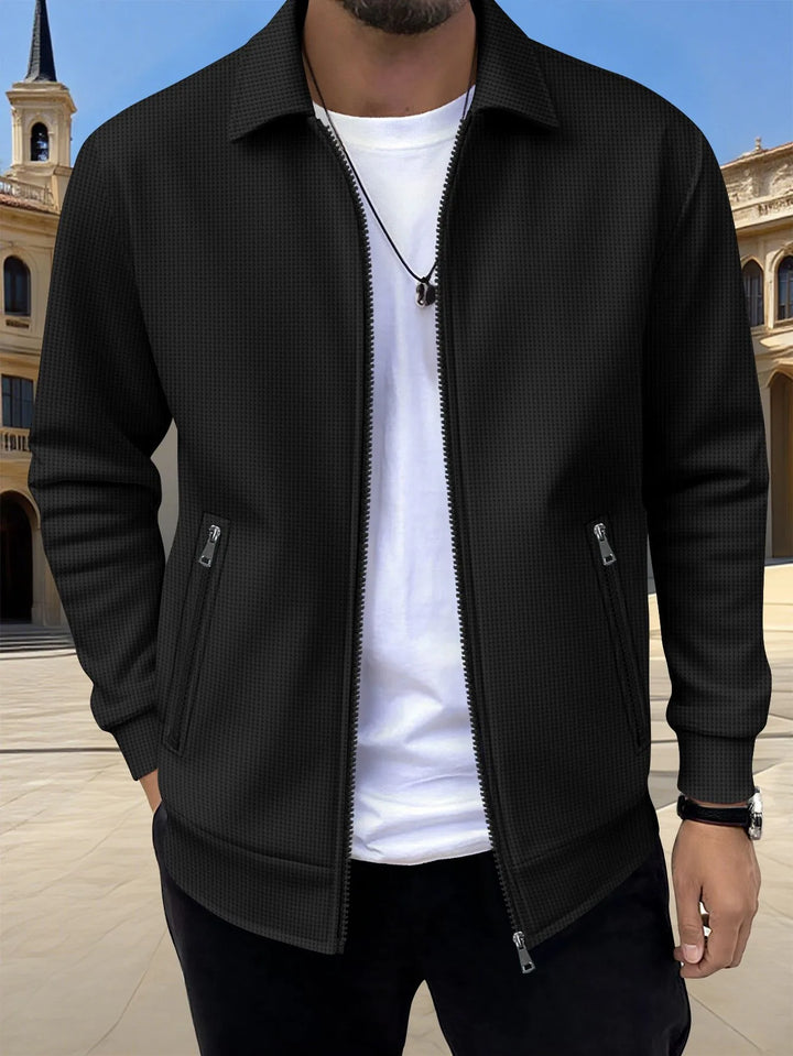 Maxwell | Men's Tailored Knit Cardigan - Color:Black;Size:XS