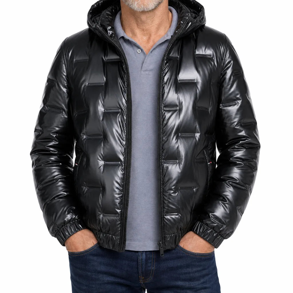 Merritt | Mens Cropped Puffer Jacket - Color:Black;Size:S