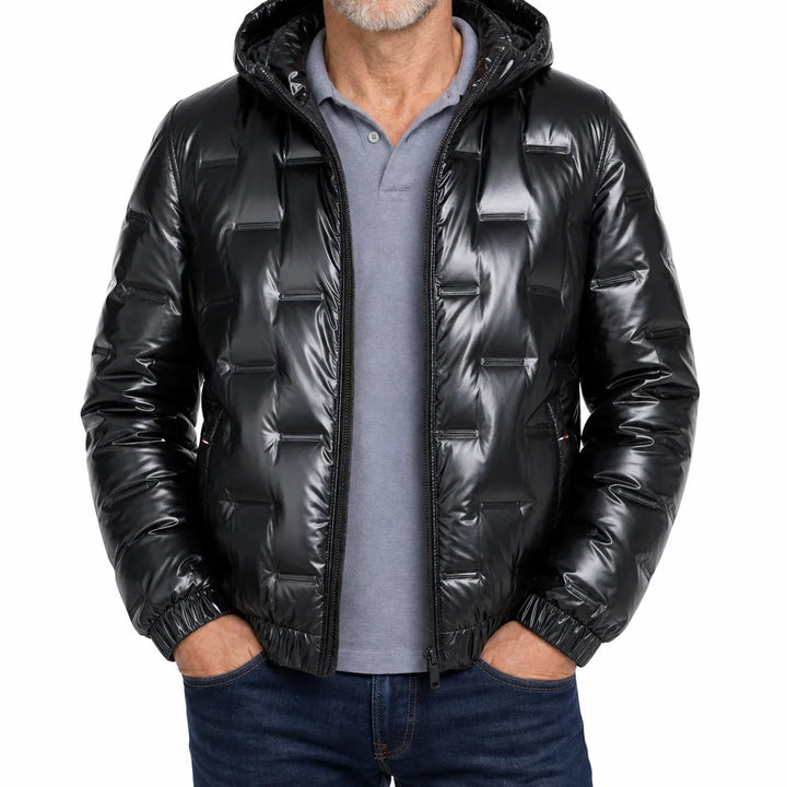 Merritt | Mens Cropped Puffer Jacket - Color:Black;Size:S