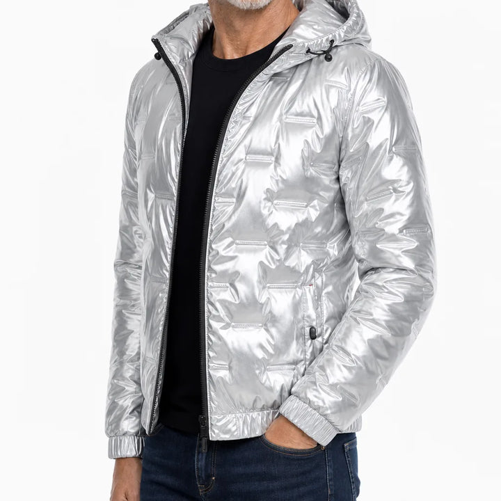 Men's Gray Dunham Padded Hooded Jacket