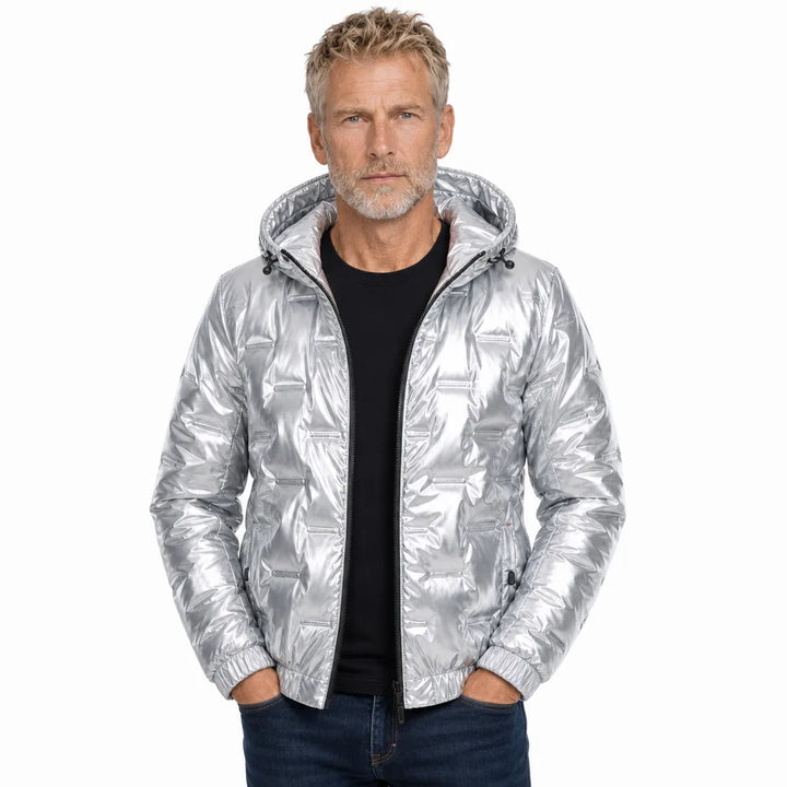 Men's Gray Dunham Padded Hooded Jacket