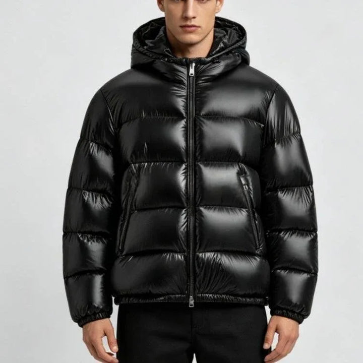Miller | Men's Hooded Puffer Jacket - Color:Black;Size:XXS