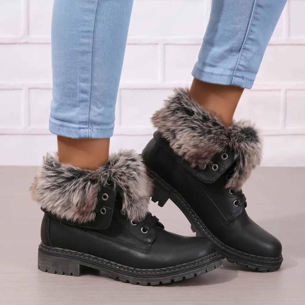 Miranda | Women's Winter Ankle Boots  - Color:Black;Size:36