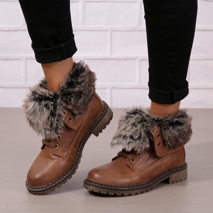 Miranda | Women's Winter Ankle Boots  - Color:Brown;Size:36