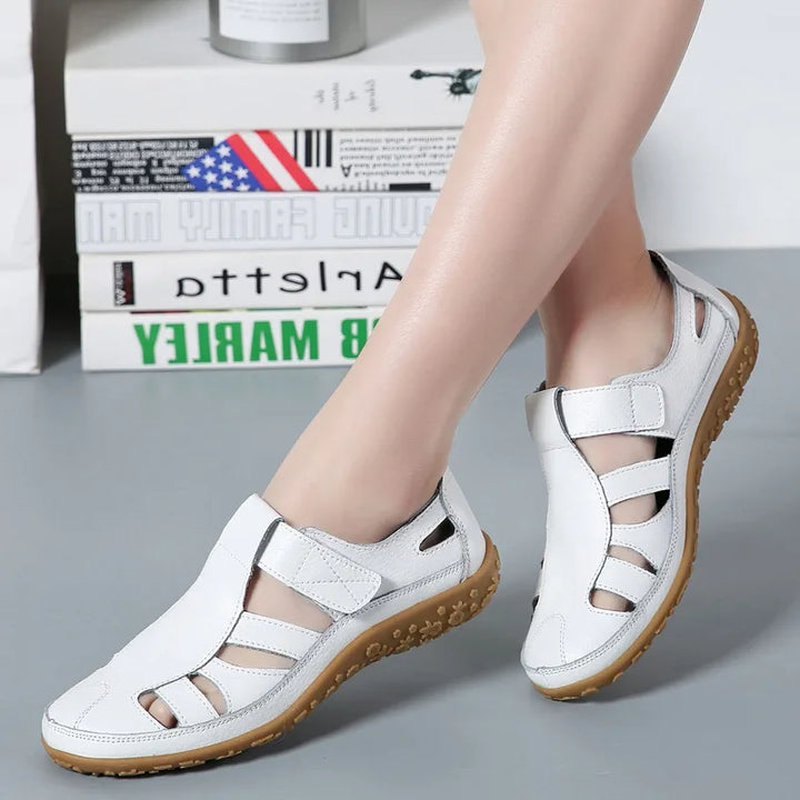 Monica Open Panel Sandals - Color:White;Size:35