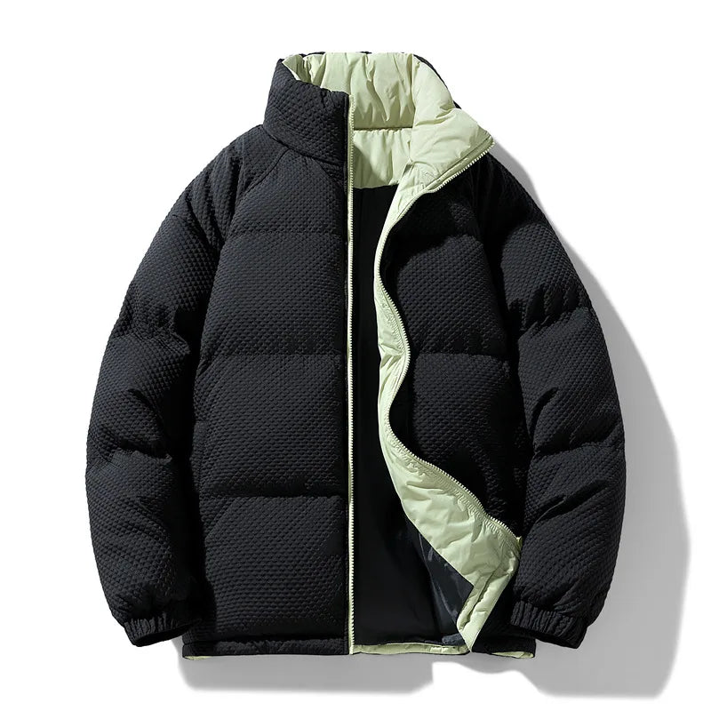 Montgomery | Men's Thick Padded Winter Jacket  - Color:Black;Size:XS