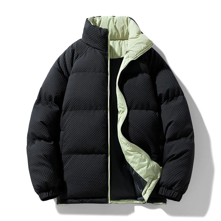 Montgomery | Men's Thick Padded Winter Jacket  - Color:Black;Size:XS