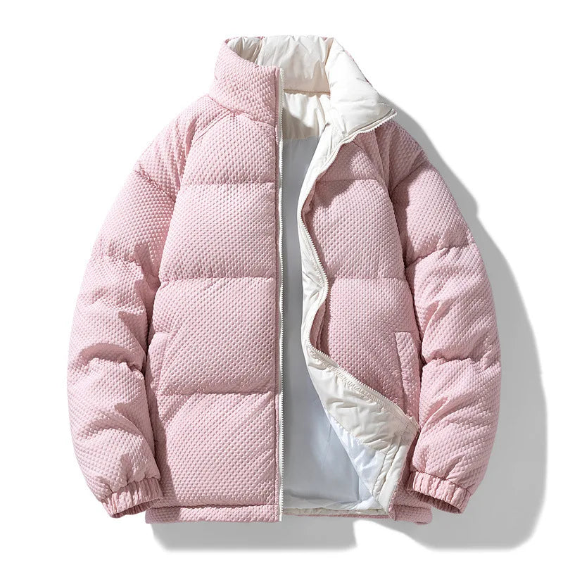 Montgomery | Men's Thick Padded Winter Jacket  - Color:Pink;Size:XS