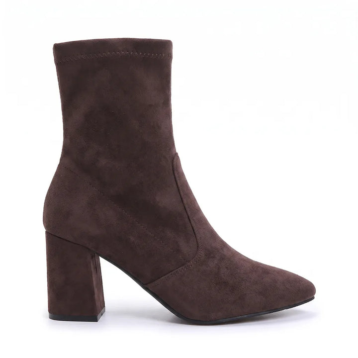 Women's Brown Henderson Block Heel Chelsea Boots