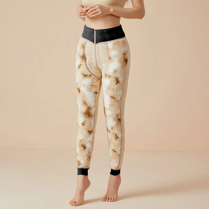 Nadia | Wool Fleece Lined Leggings - Color:Black;Size:XL