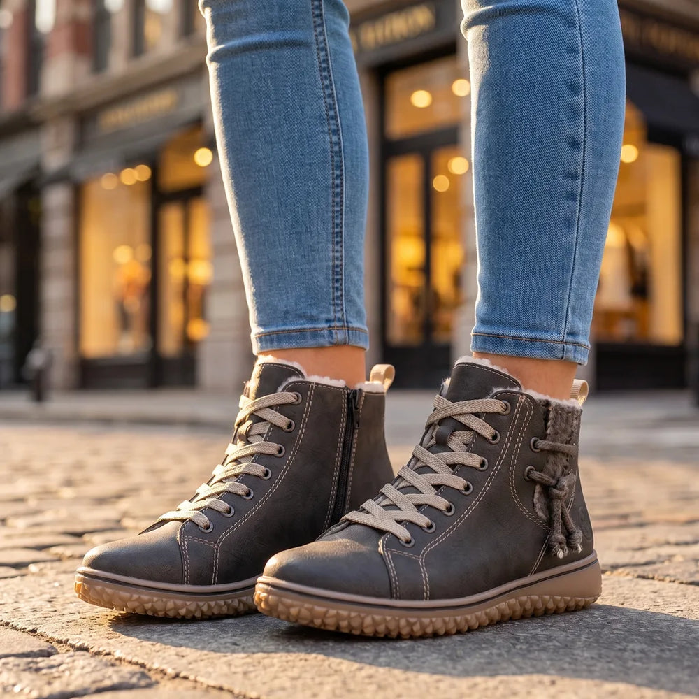 Women's Black Thornbury Lace Up Ankle Boots