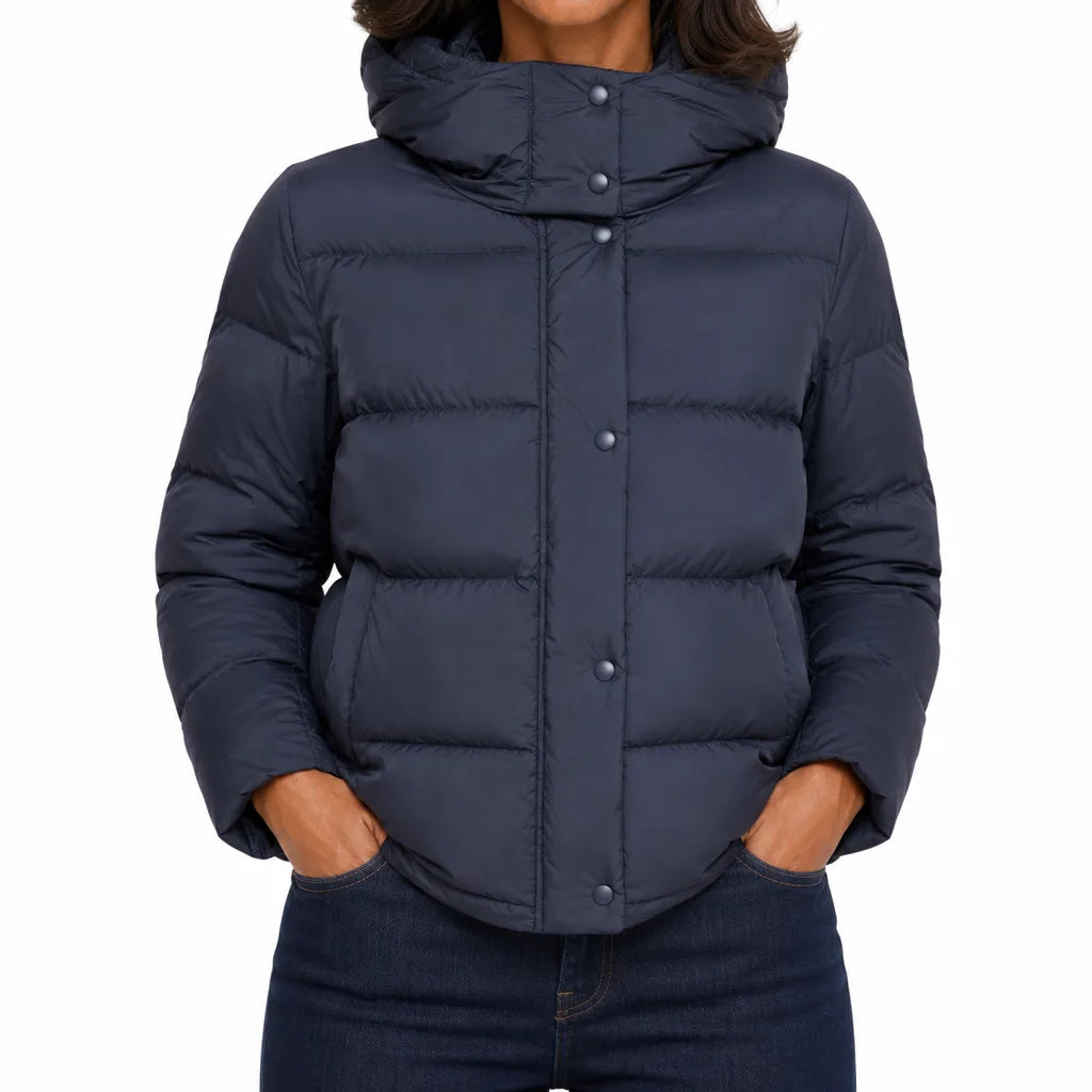 Naomi Snap Front Jacket - Color:Blue;Size:XS