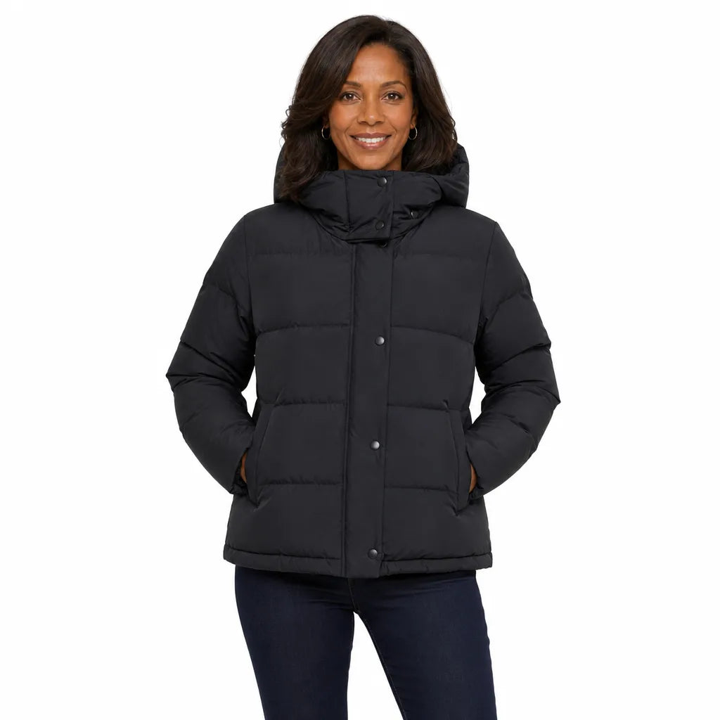 Women's Black Forsythe Hooded Puffer Jacket
