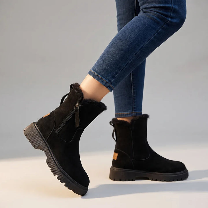 Women's Black Clementine Lined Snow Boots