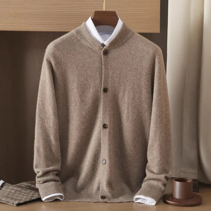 Nicholas | Men's Cashmere Cardigan - Beige