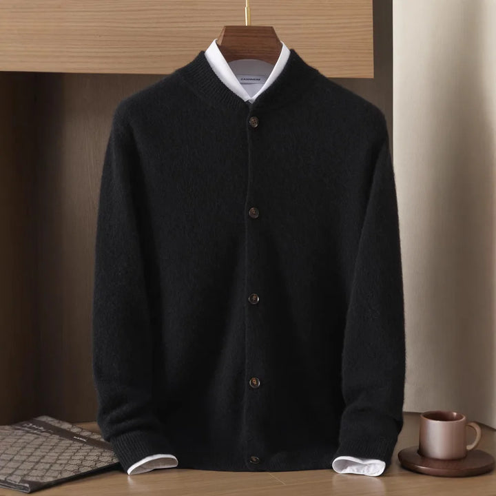 Nicholas | Men's Cashmere Cardigan - Black