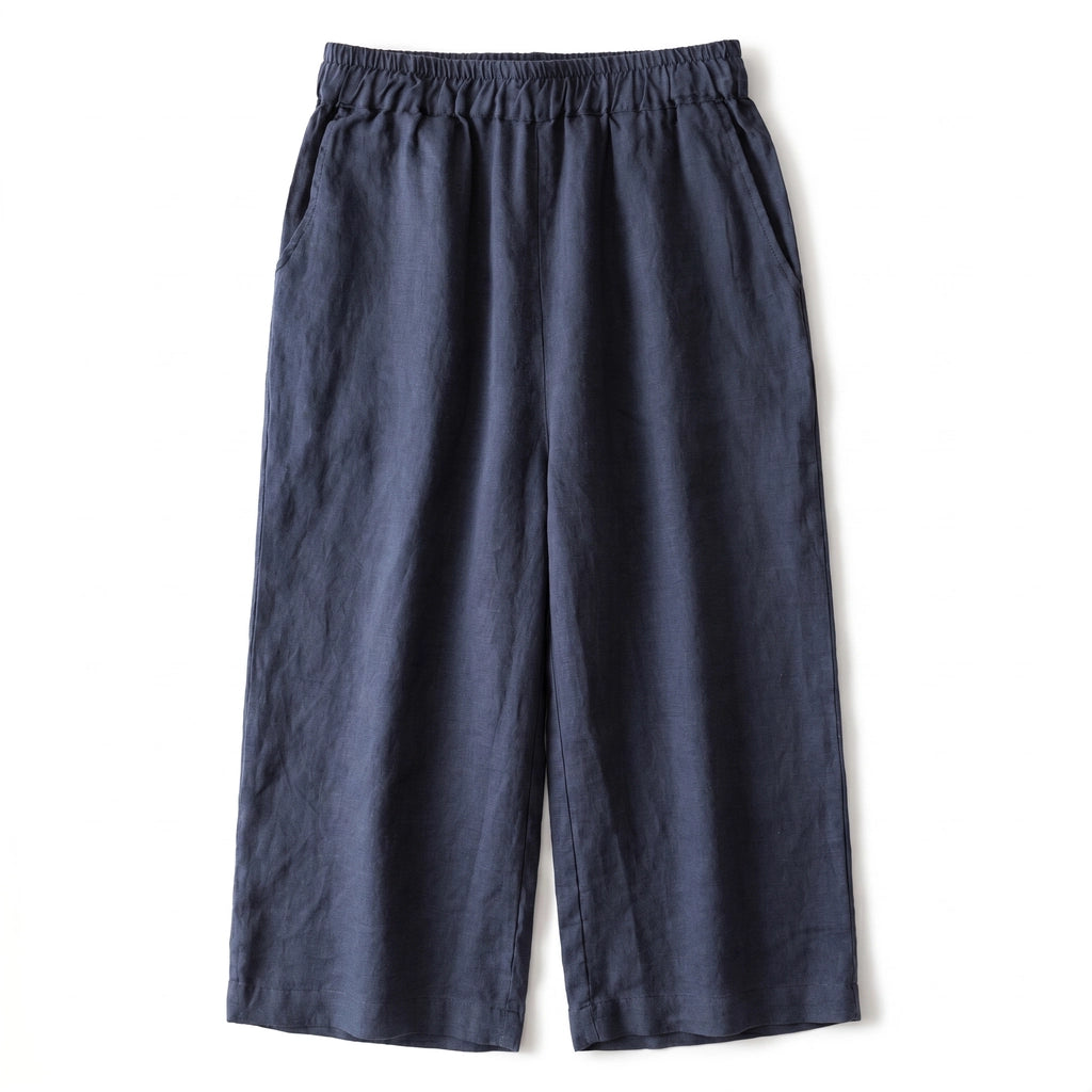 Noelle  Culottes Pants  - Color:Navy;Size:S