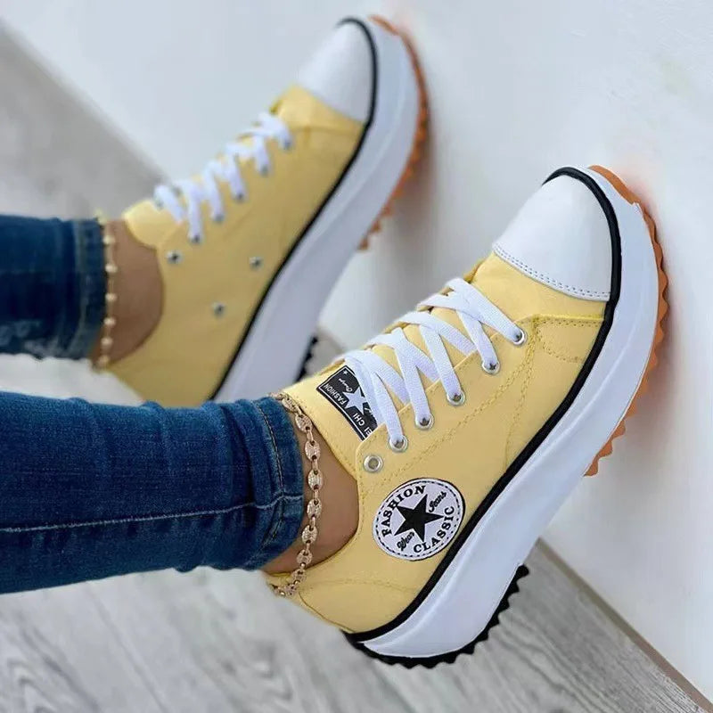 Noelle | Women's Orthopedic Sneakers - Color:Yellow;Size:35