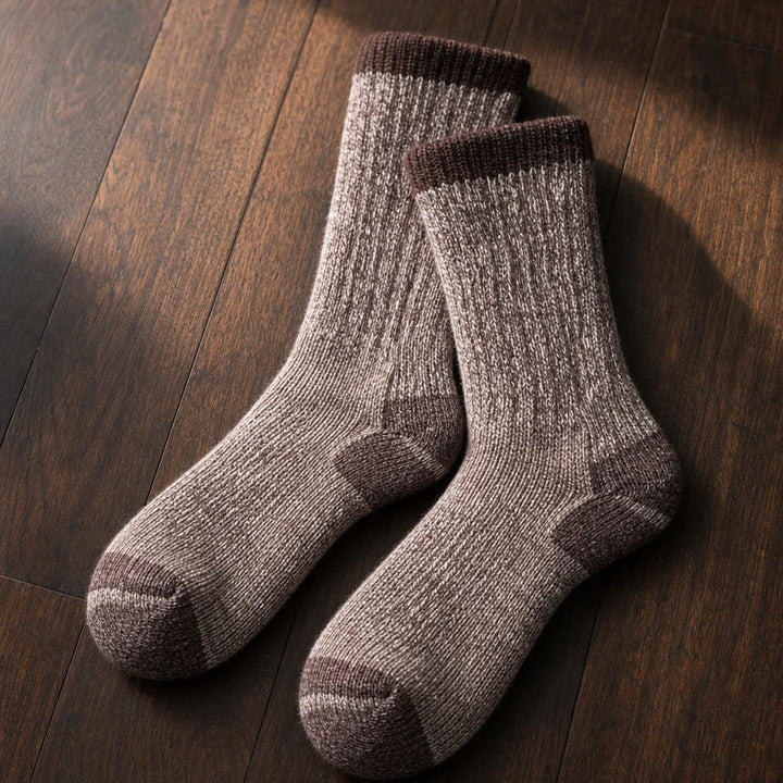 Nolan | Merino Wool Hiking Socks  - Color:Brown;Size:M - US 5-7