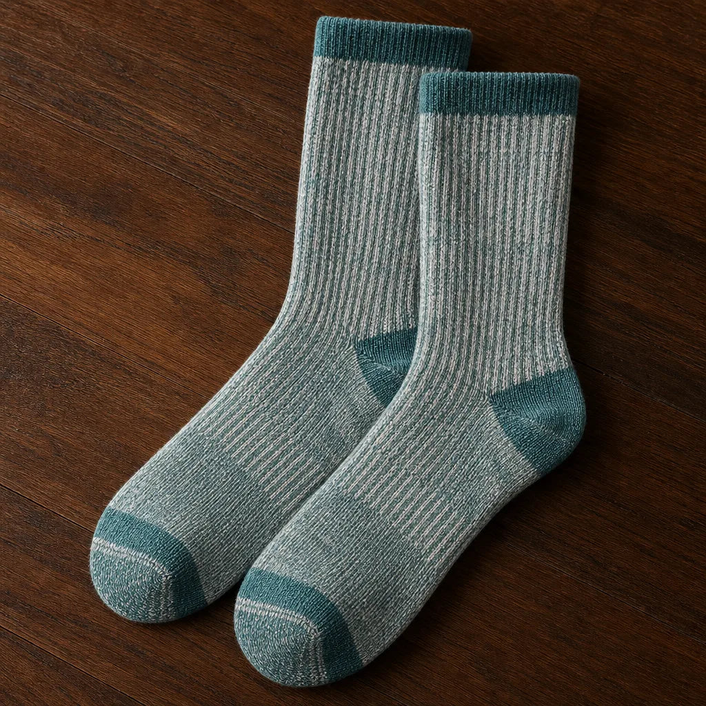 Nolan | Merino Wool Hiking Socks  - Color:Green;Size:M - US 5-7