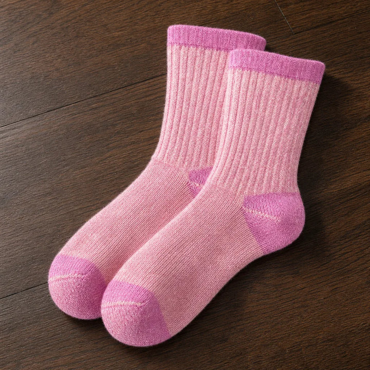 Nolan | Merino Wool Hiking Socks  - Color:Pink;Size:M - US 5-7