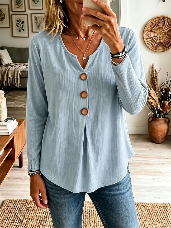 Norma  | Women's Buttoned Caridgan  - Color:Blue;Size:XS