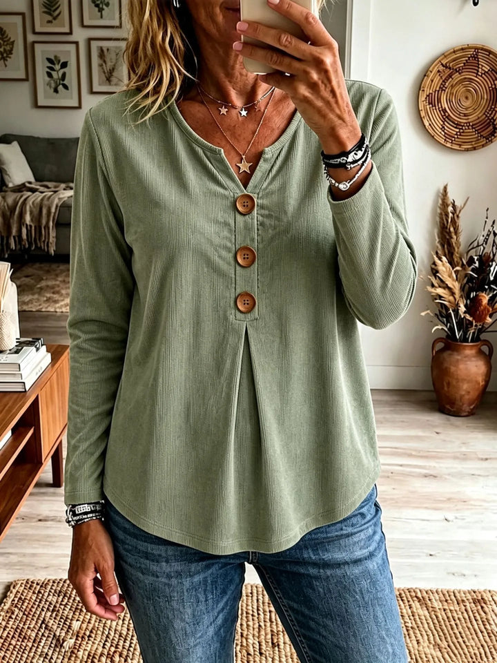 Norma  | Women's Buttoned Caridgan  - Color:Green;Size:XS