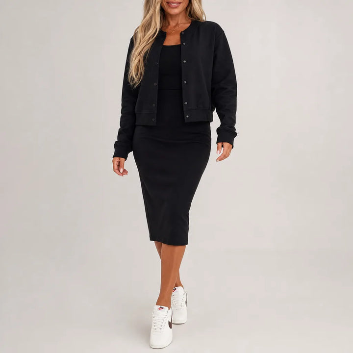 Odette | Soft Women's Fall Cardigan - Color:Black;Size:S