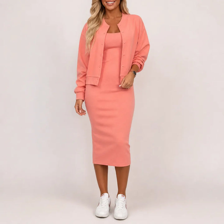 Odette | Soft Women's Fall Cardigan - Color:Pink;Size:S